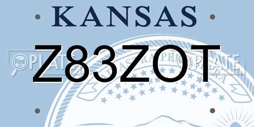 Z83ZOT Kansas License Plate