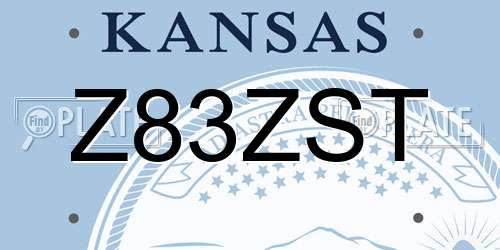 Z83ZST Kansas License Plate