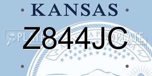 Z844JC Kansas License Plate