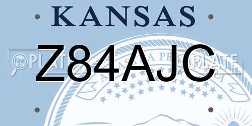 Z84AJC Kansas License Plate