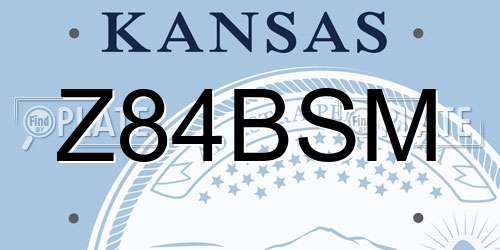 Z84BSM Kansas License Plate