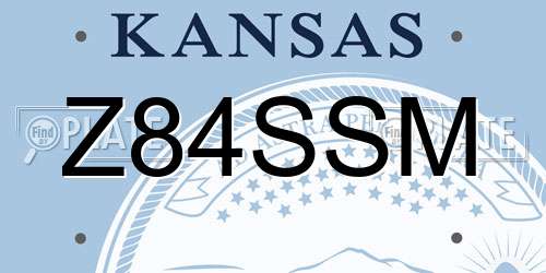 Z84SSM Kansas License Plate