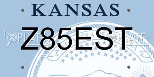 Z85EST Kansas License Plate