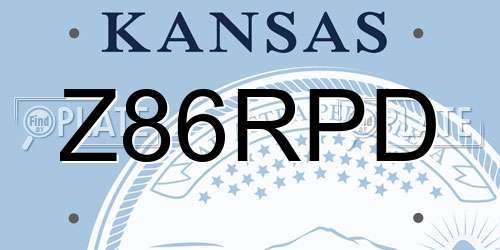 Z86RPD Kansas License Plate