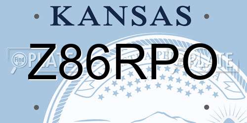 Z86RPO Kansas License Plate