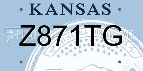 Z871TG Kansas License Plate
