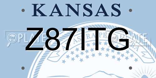 Z87ITG Kansas License Plate