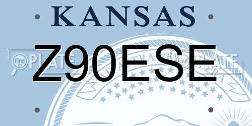 Z90ESE Kansas License Plate