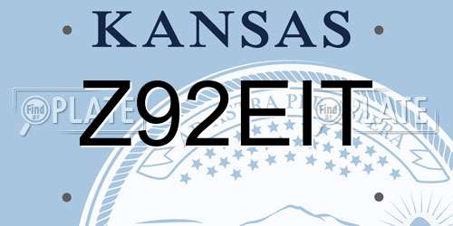 Z92EIT Kansas License Plate