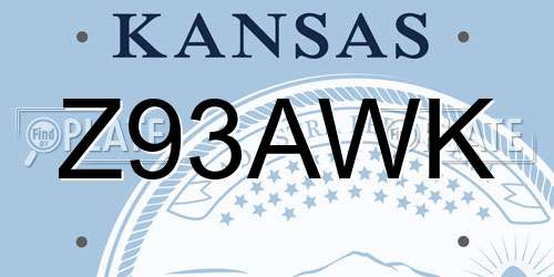 Z93AWK Kansas License Plate