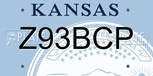 Z93BCP Kansas License Plate