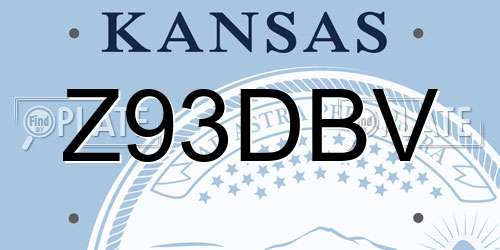 Z93DBV Kansas License Plate
