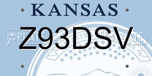 Z93DSV Kansas License Plate