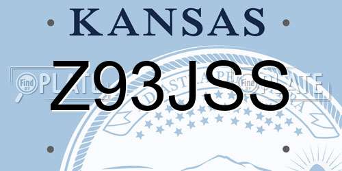 Z93JSS Kansas License Plate