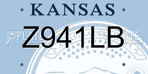 Z941LB Kansas License Plate