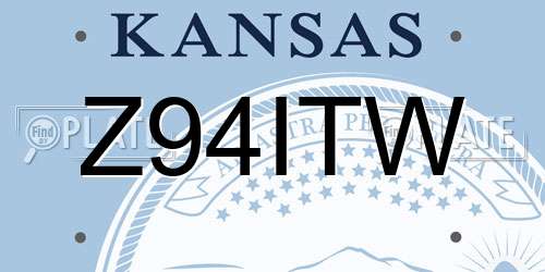 Z94ITW Kansas License Plate