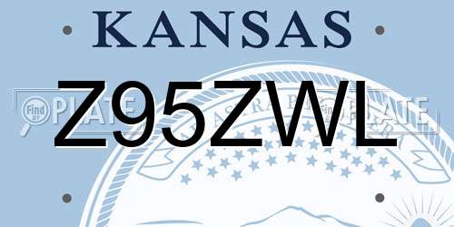 Z95ZWL Kansas License Plate