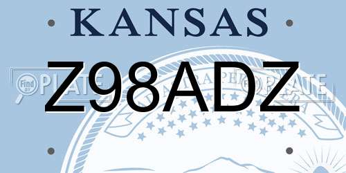 Z98ADZ Kansas License Plate