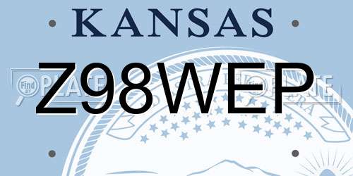Z98WEP Kansas License Plate