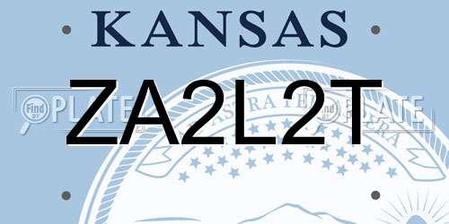 ZA2L2T Kansas License Plate