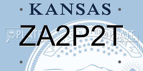 ZA2P2T Kansas License Plate