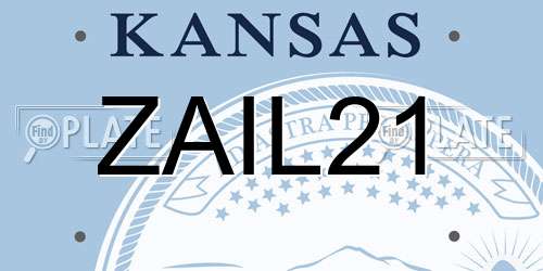 ZAIL21 Kansas License Plate