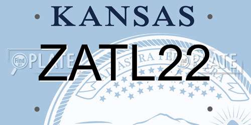 ZATL22 Kansas License Plate