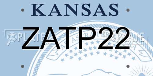 ZATP22 Kansas License Plate