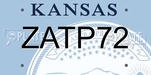 ZATP72 Kansas License Plate