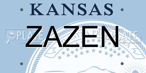 ZAZEN Kansas License Plate