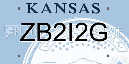 ZB2I2G Kansas License Plate