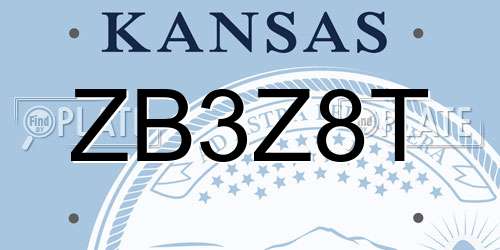 ZB3Z8T Kansas License Plate