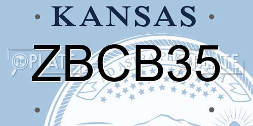 ZBCB35 Kansas License Plate