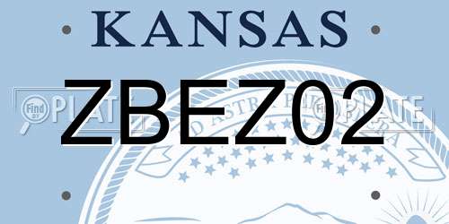 ZBEZ02 Kansas License Plate