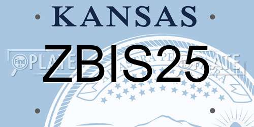 ZBIS25 Kansas License Plate