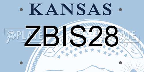 ZBIS28 Kansas License Plate