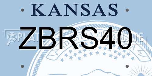 ZBRS40 Kansas License Plate