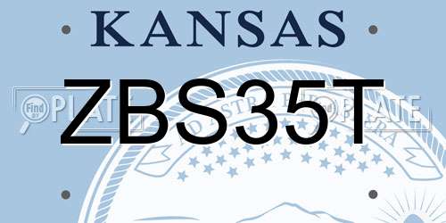 ZBS35T Kansas License Plate