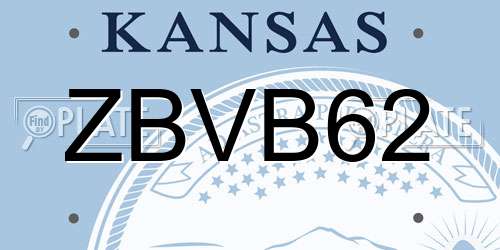 ZBVB62 Kansas License Plate