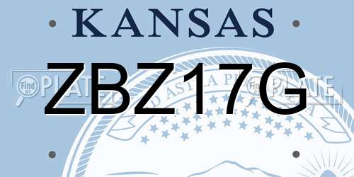 ZBZ17G Kansas License Plate
