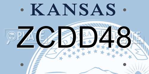 ZCDD48 Kansas License Plate
