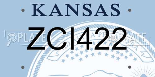 ZCI422 Kansas License Plate