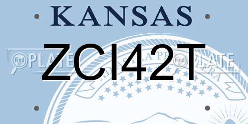 ZCI42T Kansas License Plate