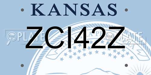 ZCI42Z Kansas License Plate