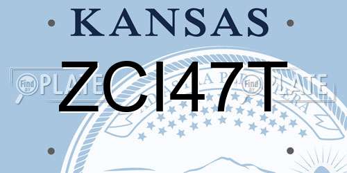 ZCI47T Kansas License Plate