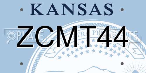 ZCMT44 Kansas License Plate