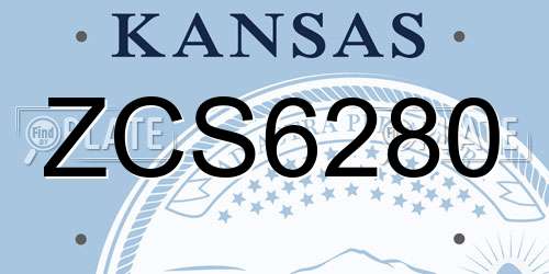 ZCS6280 Kansas License Plate