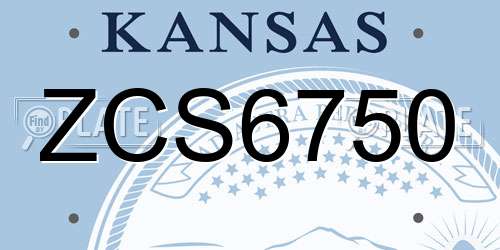 ZCS6750 Kansas License Plate