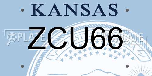 ZCU66 Kansas License Plate
