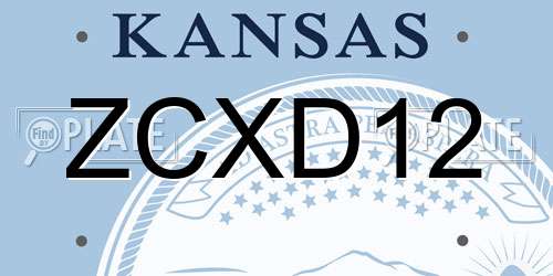 ZCXD12 Kansas License Plate